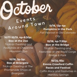 Looking for some fall fun this October?  a social media post that reads october events